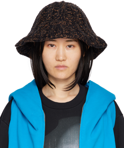 Mm6 Maison Margiela Chunky Cable-knit Beanie In 002f Brown