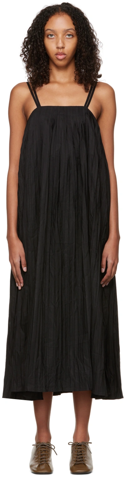 Shop Deveaux Black Pleated Midi Dress