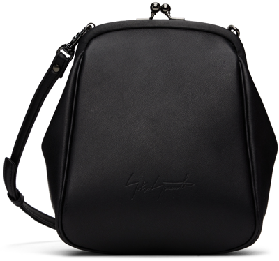 Shop Yohji Yamamoto Black Drape Shoulder Bag In 1 Black