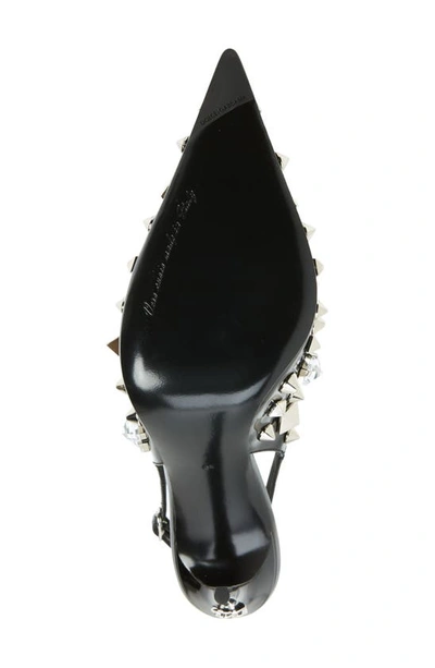 Shop Dolce & Gabbana Studded Slingback Pump In 8s574 Black Multicolor