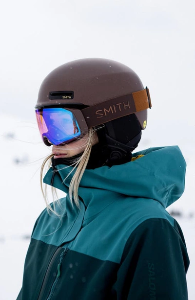 Shop Smith Allure Snow Helmet With Mips In Matte Metallic Sepia