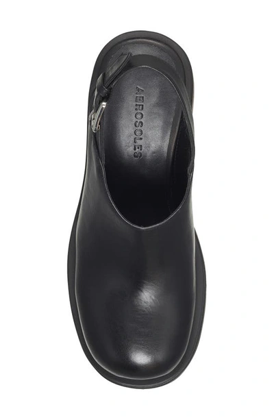 Shop Aerosoles Violetta Platform Clog In Black Leather