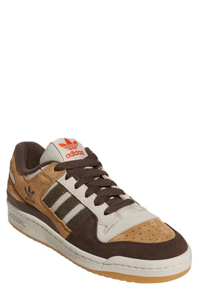 Shop Adidas Originals Forum 84 Low Cl Sneaker In Alumina/ Branch/ Brown