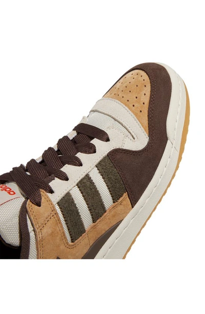 Shop Adidas Originals Forum 84 Low Cl Sneaker In Alumina/ Branch/ Brown