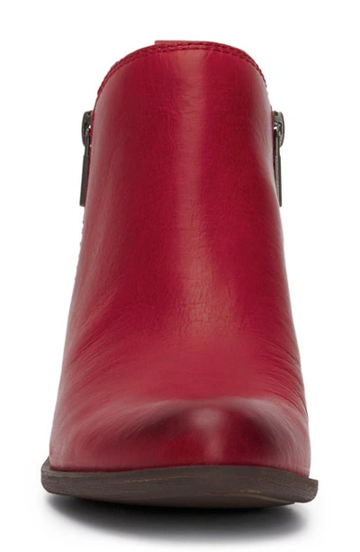 Shop Lucky Brand Basel Bootie In Red Dahlia