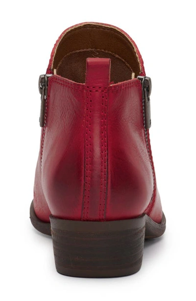 Shop Lucky Brand Basel Bootie In Red Dahlia