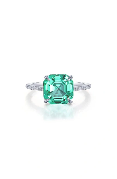 Shop Lafonn Fancy Lab Grown Sapphire Ring In Green