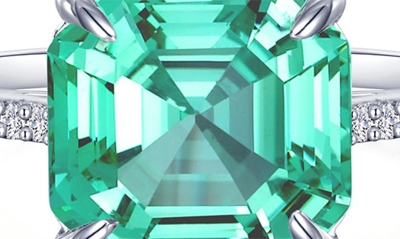 Lafonn Fancy Lab Grown Sapphire Ring In Green