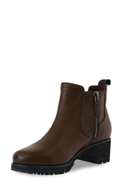 Shop Munro Darcy Bootie In Chocolate Tumbled Leather