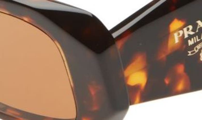 Shop Prada Runway 49mm Rectangular Sunglasses In Tortoise