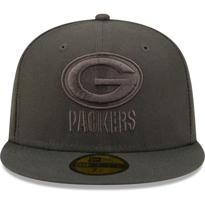 Shop New Era Graphite Green Bay Packers Color Pack 59fifty Fitted Hat