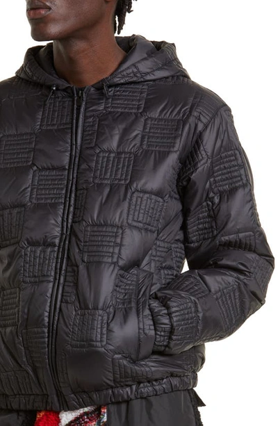 Shop Ambush Monogram Quilted Nylon Jacket In Black No C