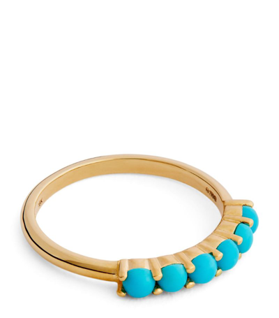 Shop Jennifer Meyer Yellow Gold And Turquoise Tennis Ring