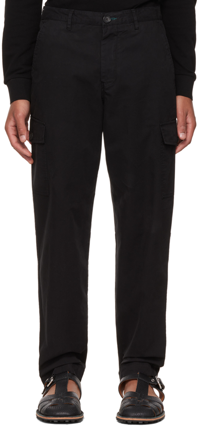 Shop Ps By Paul Smith Black Zebra Cargo Pants In 79 Blacks