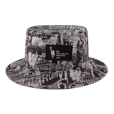 Shop New Balance Unisex Nyc Marathon Bucket Hat In Black/grey