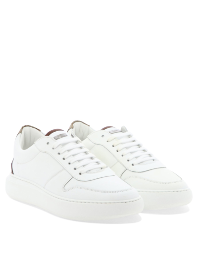 Herno Monogram-heel Low-top Sneakers In White