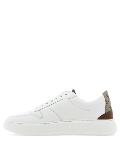 Herno Monogram-heel Low-top Sneakers In White