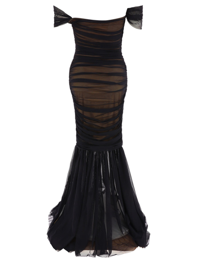 Shop Norma Kamali "walter" Dress In Black