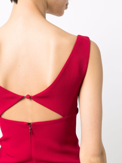 Shop Ami Alexandre Mattiussi Ami Paris Cut-out Detail Mini Dress