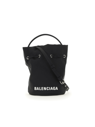 Shop Balenciaga Satchel & Cross Body In Black/ L White