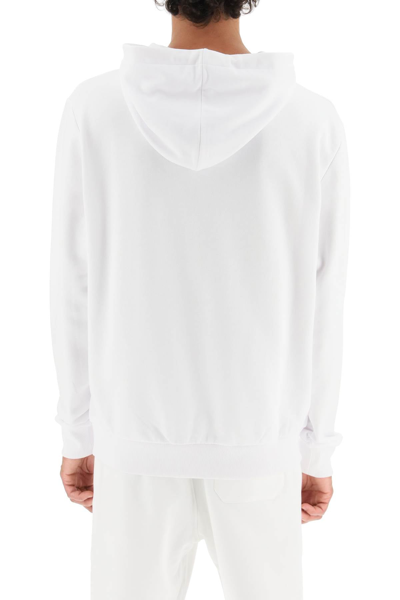 Shop Balmain Logo Hoodie In White