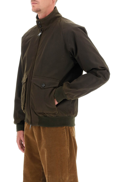 Shop Baracuta G9 Af Waxed Jacket With Teddy Lining In Brown