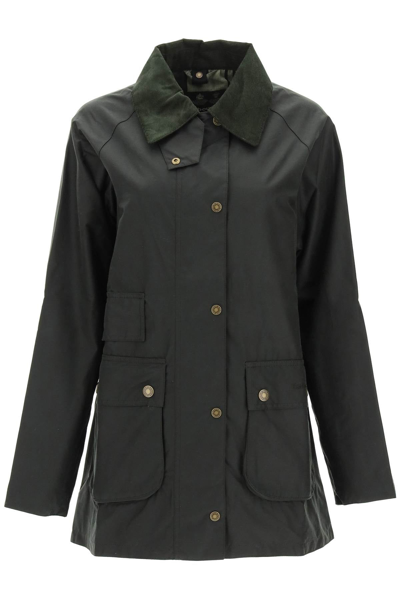 Shop Barbour Tain Wax Jacket In Green