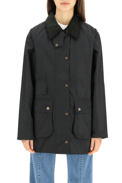 Shop Barbour Tain Wax Jacket In Green