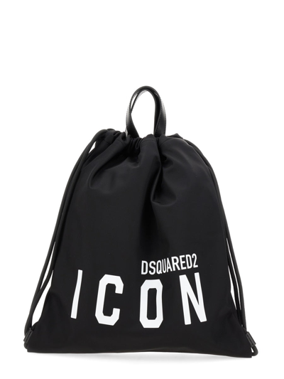 Dsquared2 Be Icon Backpack In Black | ModeSens