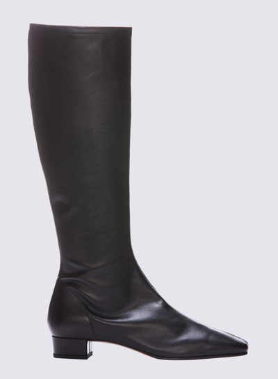 Shop By Far Black Leather Edie Boots