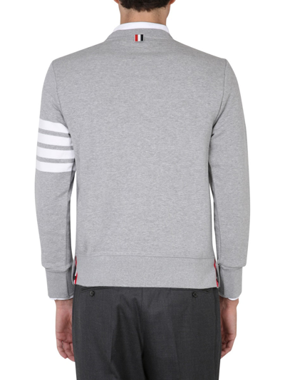 Shop Thom Browne Crewneck Sweatshirt In Grey