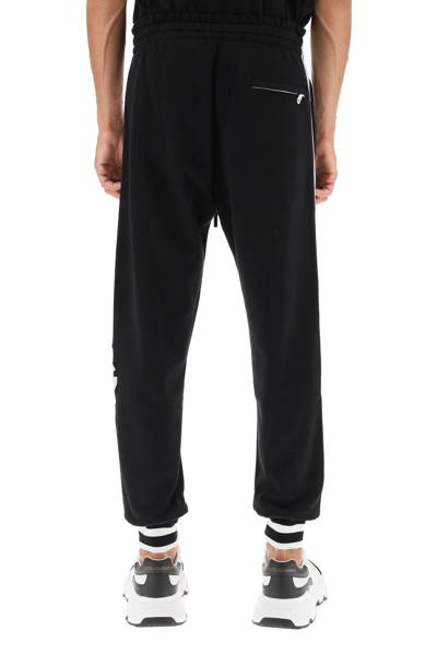Shop Dolce & Gabbana Cotton Sweatpants With Bands In Black
