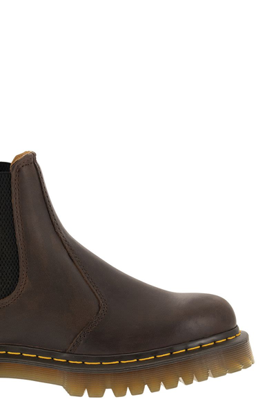 Shop Dr. Martens' Dr. Martens 2976 Bex Chelsea Ankle Boots In Crazy Horse Leather In Dark Brown