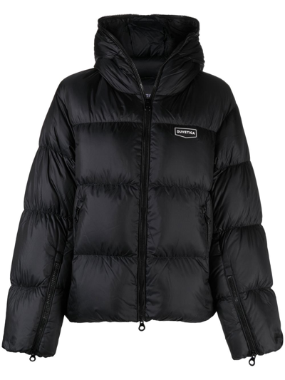 Shop Duvetica Bellatrix Hooded Down Jacket In Black