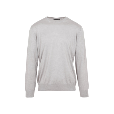 Shop Ermenegildo Zegna Silk And Cashmere Sweater In Nude &amp; Neutrals