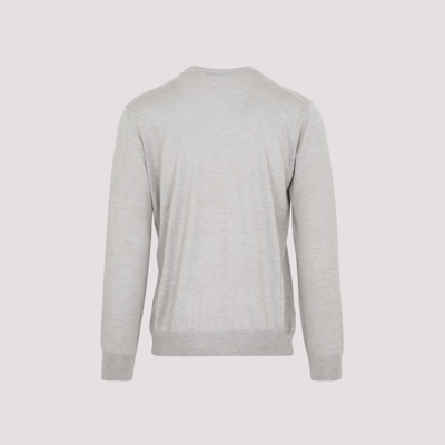 Shop Ermenegildo Zegna Silk And Cashmere Sweater In Nude &amp; Neutrals