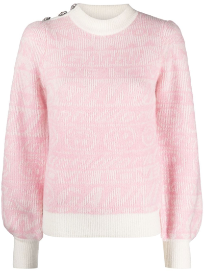 Shop Ganni Sweaters White