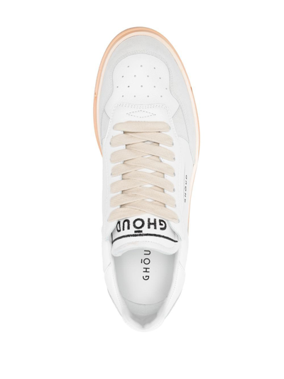 Shop Ghoud Tweener Leather Sneakers In White