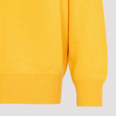 Shop Givenchy Crewneck Sweater 4g In Yellow &amp; Orange