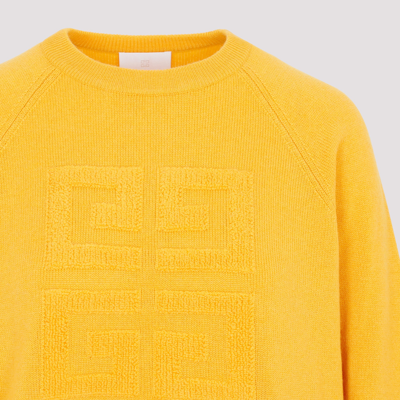 Shop Givenchy Crewneck Sweater 4g In Yellow &amp; Orange