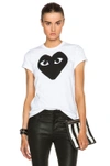 Comme Des Garçons Play White & Black Large Heart T-shirt