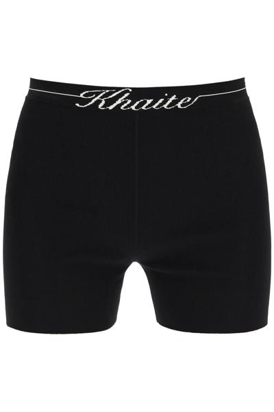 Shop Khaite Bryant Knit Shorts In Black