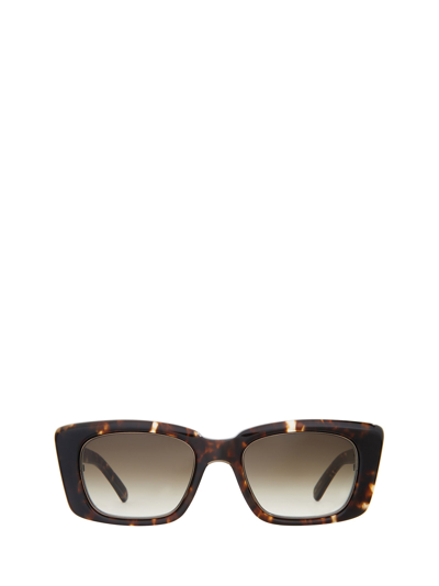 Shop Mr Leight Mr. Leight Sunglasses In Leopard Tortoise-antique Gold