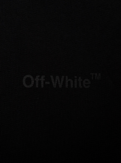 Shop Off-white Off White Man 's Black Cotton Sweatshirt With Diag Print