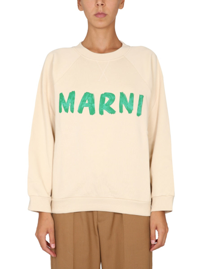 Shop Marni Sweatshirt With Print In Multicolor