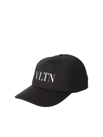 Shop Valentino Garavani Vltn Logo-print Baseball Cap In Black