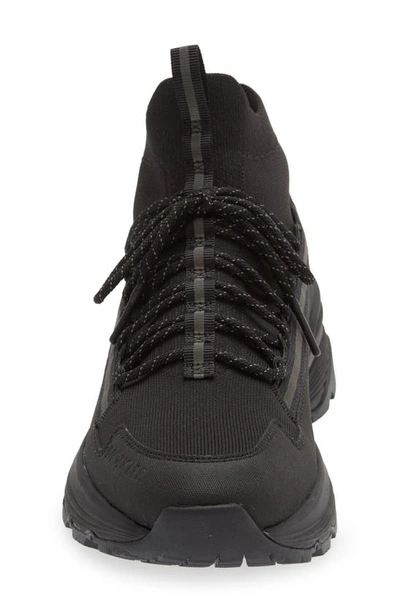 Shop Moncler Monte Knit Runner Sneaker In Black