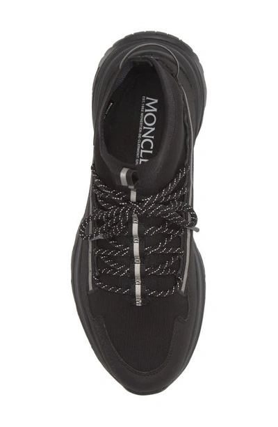 Shop Moncler Monte Knit Runner Sneaker In Black