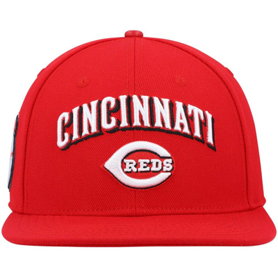 Pro Standard Red Cincinnati Reds Stacked Logo Snapback Hat | ModeSens