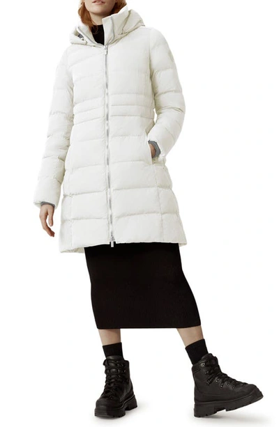 Shop Canada Goose Aurora Water Repellent Hooded 750 Fill Power Down Parka In North Star White